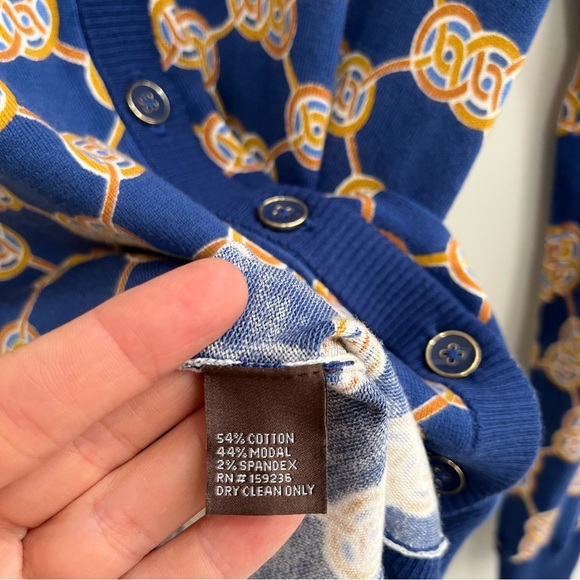 J. McLaughlin Kristyn Cardigan in Midi Heraldic Knot Blue Size XS - Picture 12 of 12